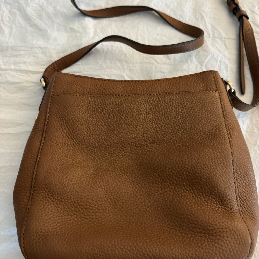 Michael Kors Brown Pebbled Leather Crossbody with Gold Hardware - Picture 4 of 6